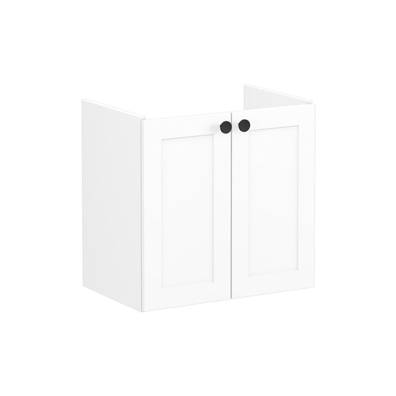 VitrA Root Classic 60cm 2 Door Wall Hung Slim Washbasin Unit – Matt White