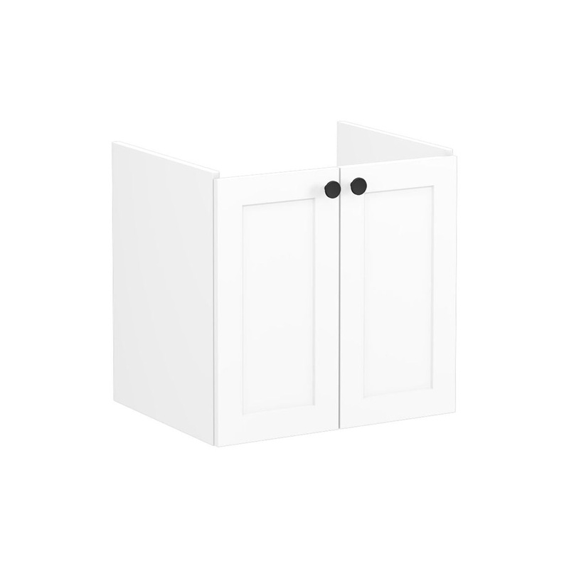 VitrA Root Classic 60cm 2 Door Wall Hung Washbasin Unit – Matt White