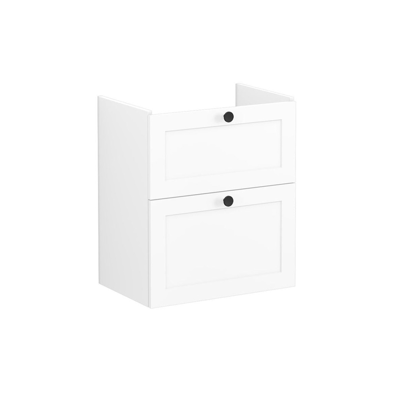VitrA Root Classic 60cm 2 Drawer Slim Washbasin Unit – Matt White