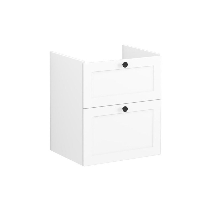 VitrA Root Classic 60cm 2 Drawer Washbasin Unit – Matt White