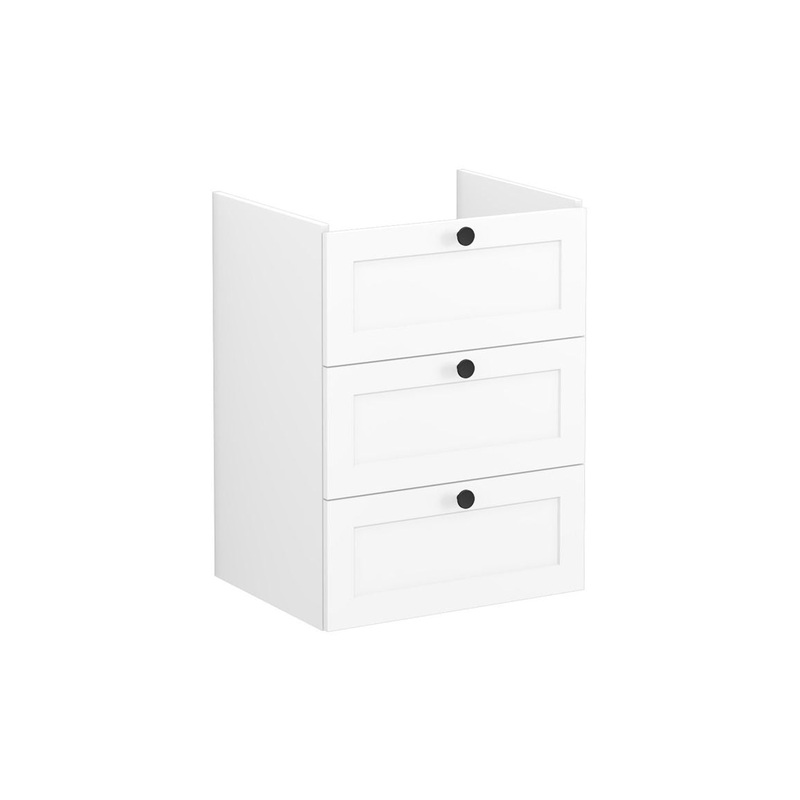VitrA Root Classic 60cm 3 Drawer Washbasin Unit – Matt White