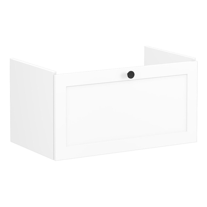 VitrA Root Classic 80cm 1 Drawer Washbasin Unit – Matt White