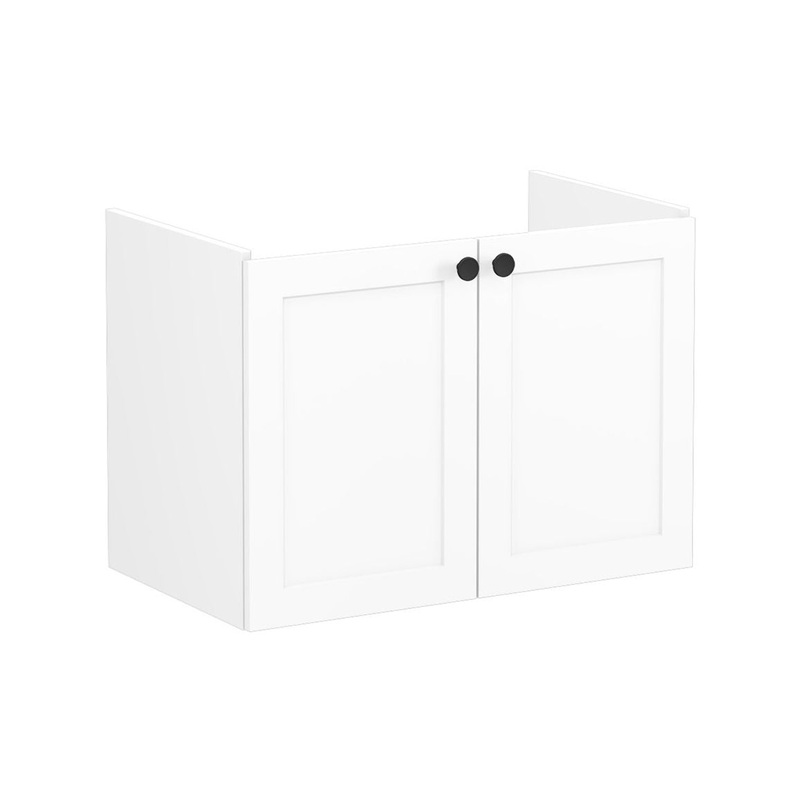 VitrA Root Classic 80cm 2 Door Wall Hung Washbasin Unit – Matt White