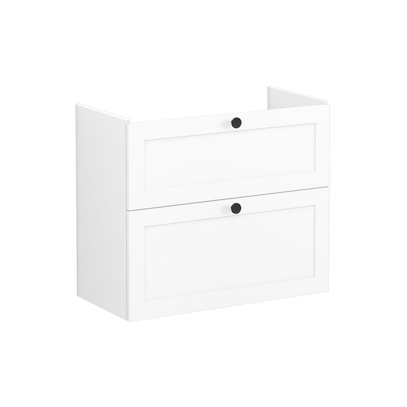 VitrA Root Classic 80cm 2 Drawer Slim Washbasin Unit – Matt White