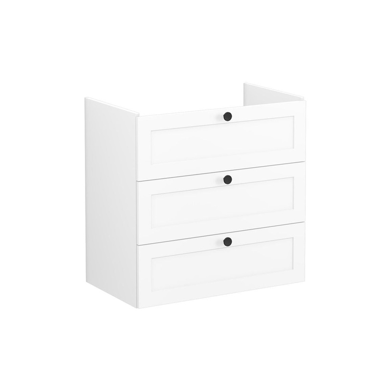 VitrA Root Classic 80cm 3 Drawer Washbasin Unit – Matt White