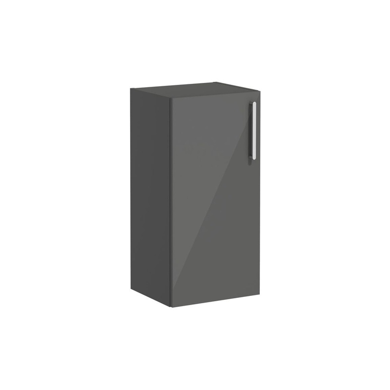 VitrA Root Flat 40cm 1 Door Lower/Base Unit (LH Hinge) – Anthracite High Gloss