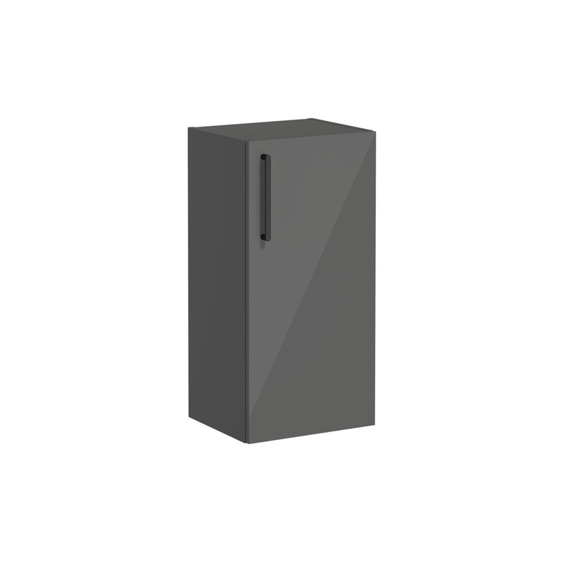 VitrA Root Flat 40cm 1 Door Lower/Base Unit (RH Hinge) – Anthracite High Gloss