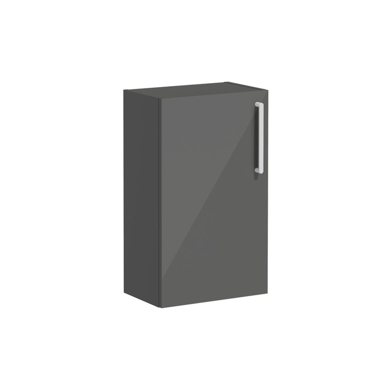 VitrA Root Flat 40cm 1 Door Slim Lower/Base Unit (LH Hinge) – Anthracite High Gloss