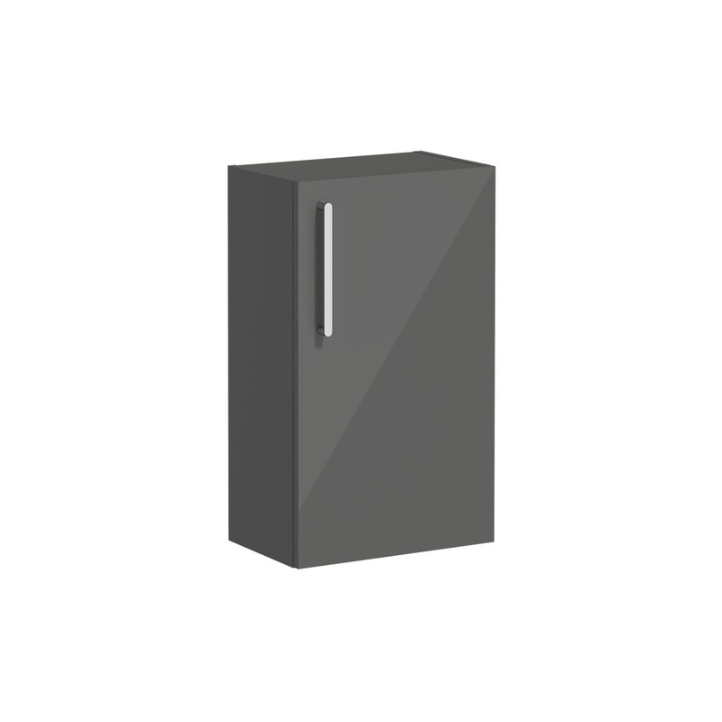 VitrA Root Flat 40cm 1 Door Slim Lower/Base Unit (RH Hinge) – Anthracite High Gloss