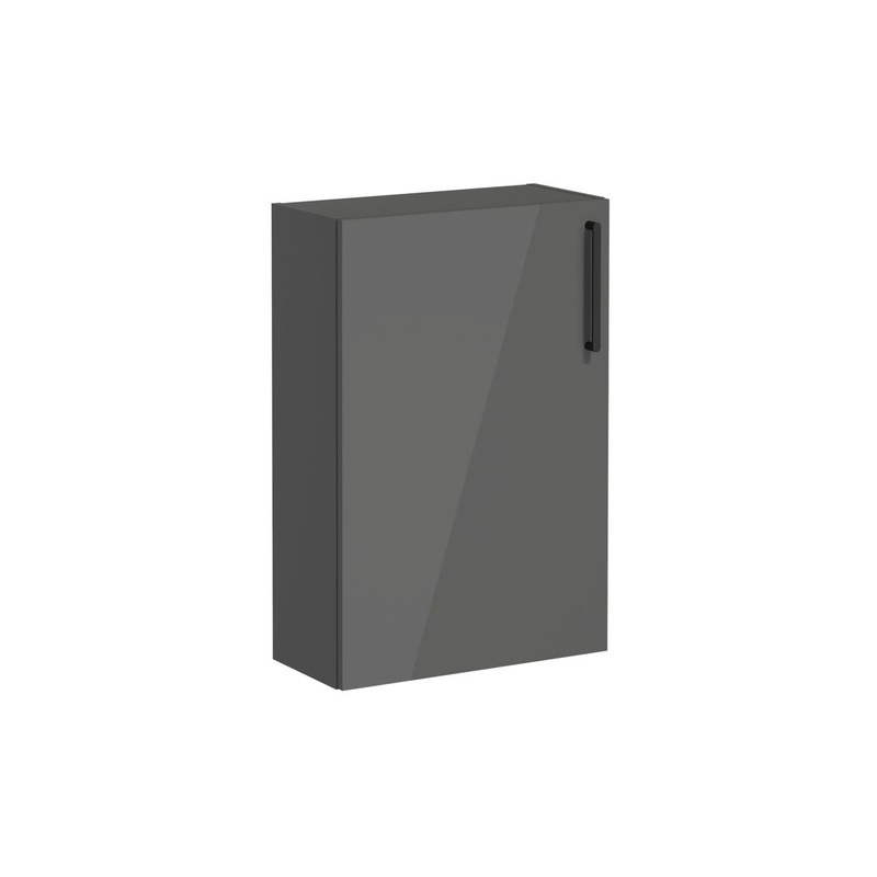 VitrA Root Flat 55cm 1 Door Slim Lower/Base Unit (LH Hinge) – Anthracite High Gloss