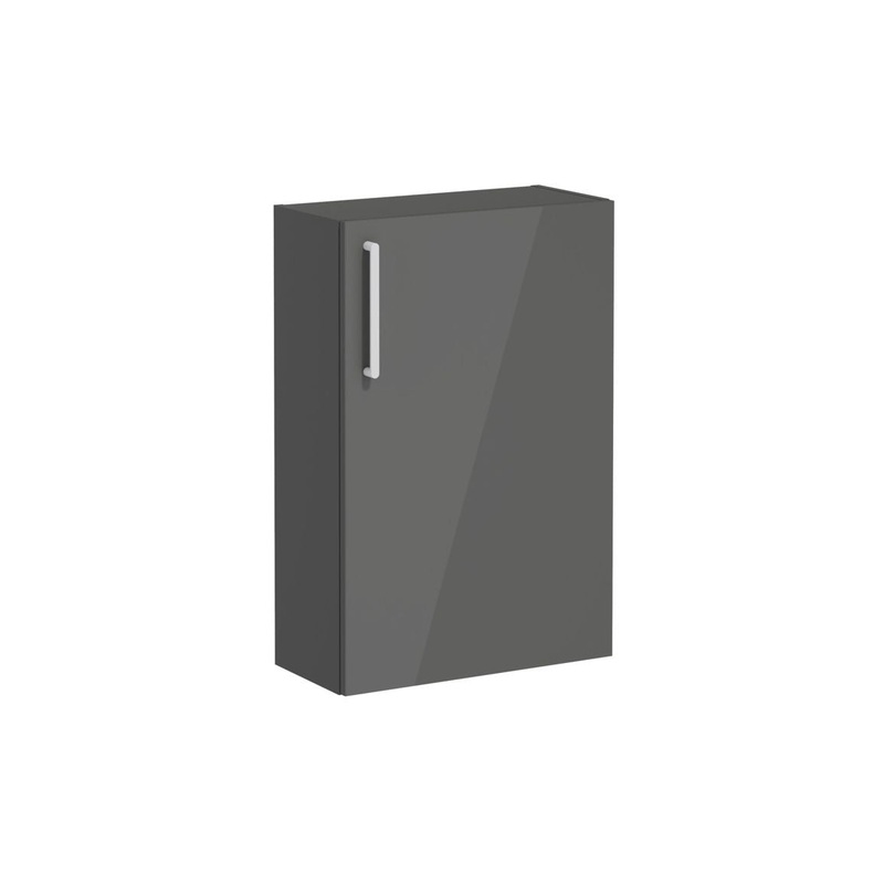 VitrA Root Flat 55cm 1 Door Slim Lower/Base Unit (RH Hinge) – Anthracite High Gloss