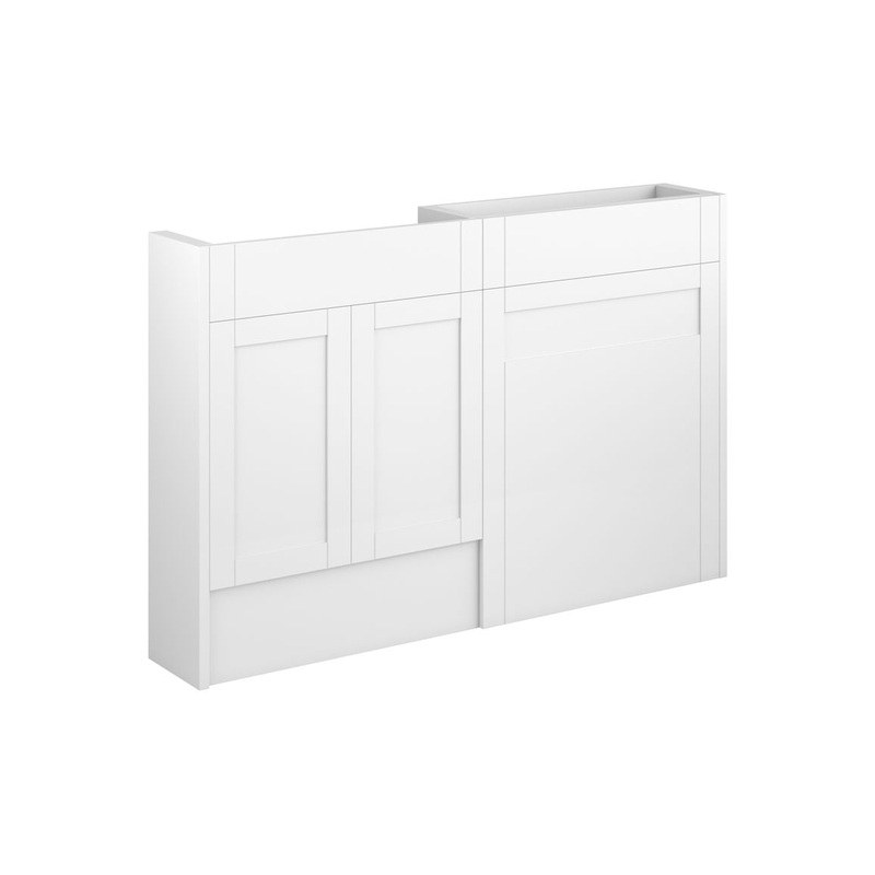 Clarence 1236mm Slim Basin & WC Unit Pack – Matt White