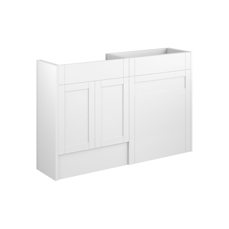 Clarence 1236mm Standard Basin & WC Unit Pack – Matt White