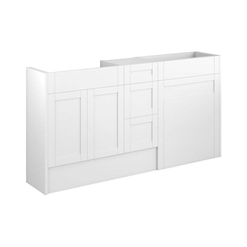 Clarence 1536mm Standard Basin, WC & 3 Drawer Unit Pack – Matt White