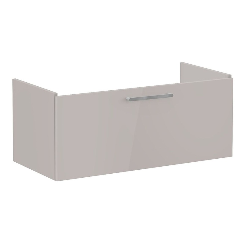 VitrA Root Flat 100cm 1 Drawer Washbasin Unit – Bright Sahara Beige