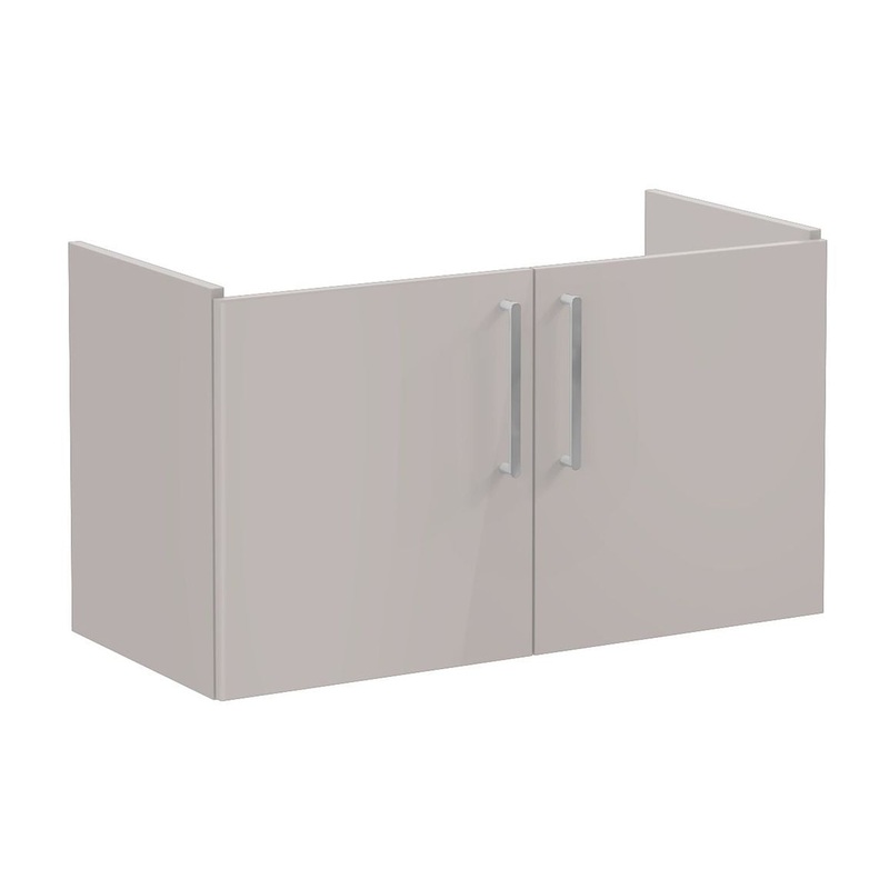 VitrA Root Flat 100cm 2 Door Washbasin Unit – Bright Sahara Beige
