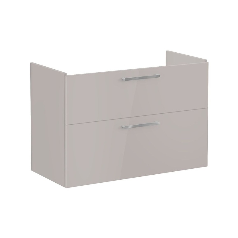 VitrA Root Flat 100cm 2 Drawer Washbasin Unit – Bright Sahara Beige