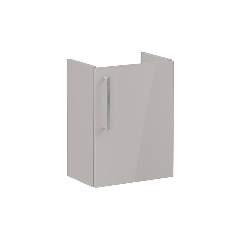 VitrA Root Flat 40cm 1 Door Wall Hung Slim Washbasin Unit (RH Hinge) – Bright Sahara Beige