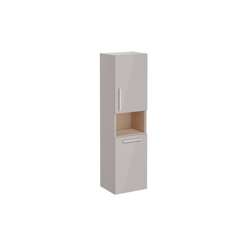 VitrA Root Flat 40cm 2 Door Semi-Tall Unit w/Laundry Basket (RH Hinge) – Bright Sahara Beige