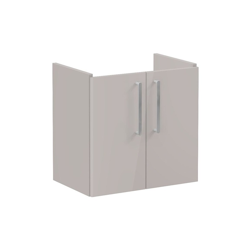 VitrA Root Flat 60cm 2 Door Wall Hung Slim Washbasin Unit – Bright Sahara Beige