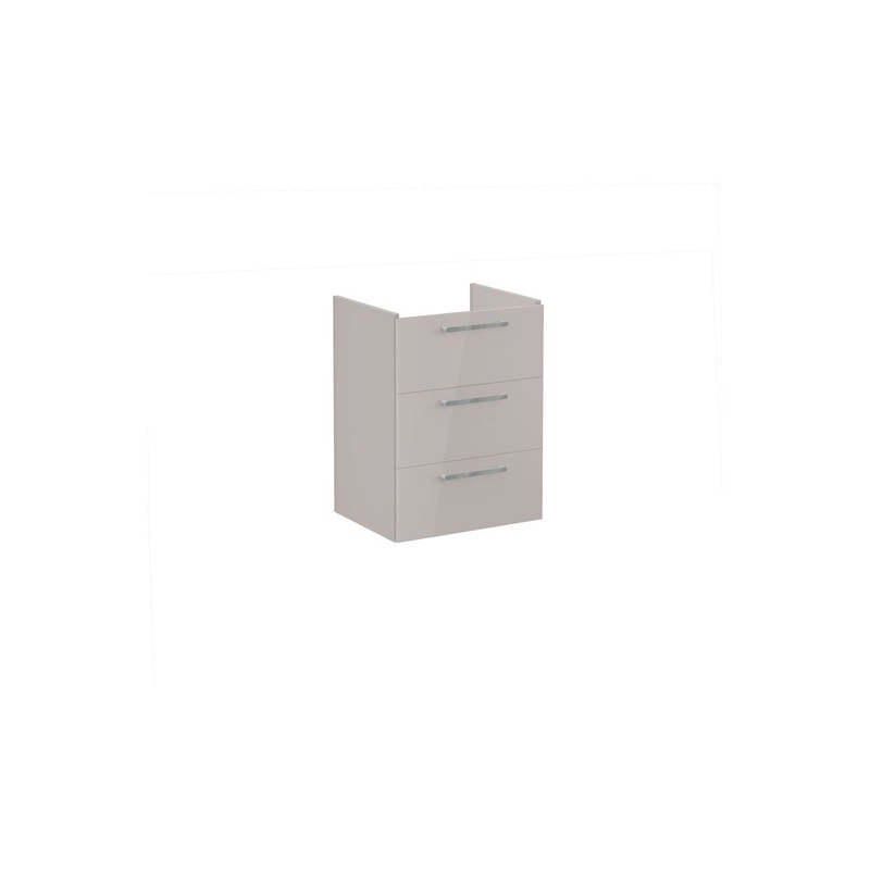 VitrA Root Flat 60cm 3 Drawer Washbasin Unit – Bright Sahara Beige