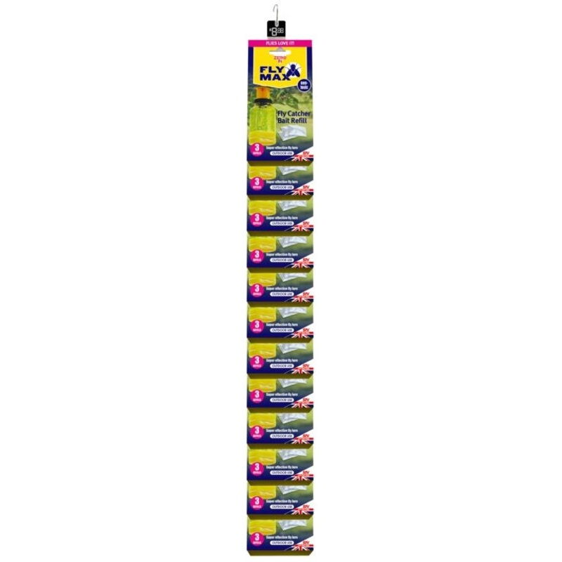 Zero In Fly Catcher Bait Refill  3 Sachets (Clip 24)