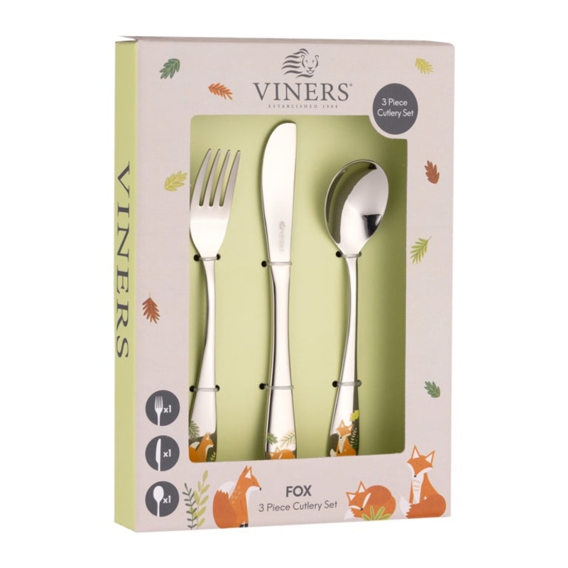 Viners Fox Kids Cutlery Set  3-Piece Gift Box