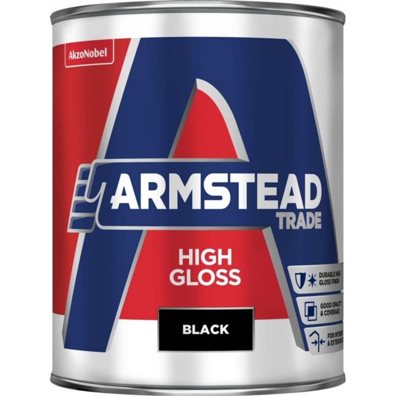 Armstead Trade High Gloss 1L|Black|Brilliant White