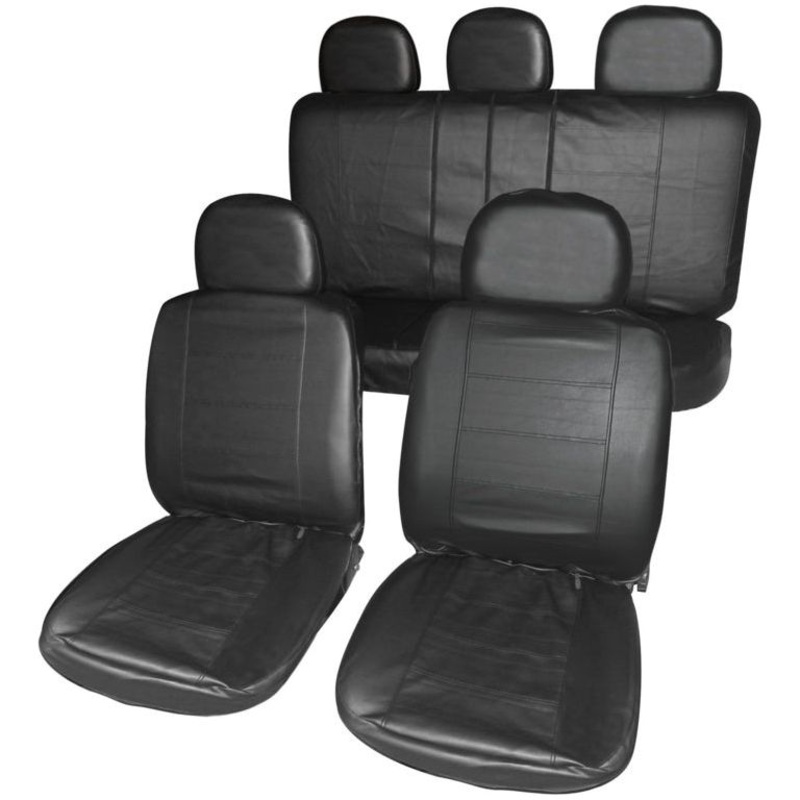 Streetwize Leather Look Headrest Covers Black