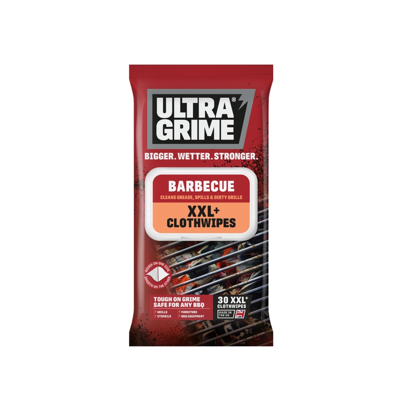 Ultragrime Life BBQ Cloth Wipes XXL 30 Pack