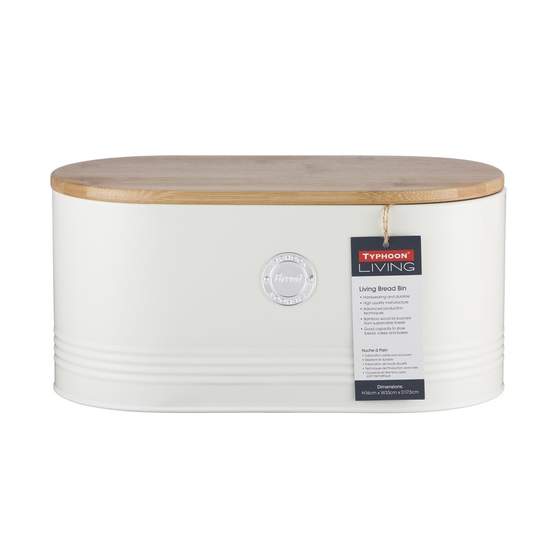 Typhoon Living Bread Bin|Cream|Grey
