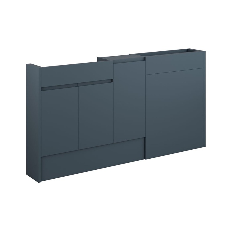 Camil 1536mm Slim Basin, WC & 1 Door Unit Pack – Matt Arley Blue