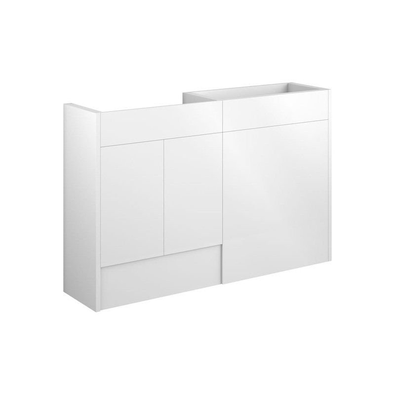 Paddock 1236mm Standard Basin & WC Unit Pack – White Gloss