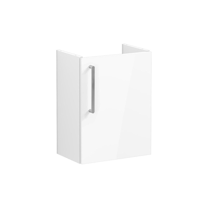 VitrA Root Flat 40cm 1 Door Wall Hung Slim Washbasin Unit (RH Hinge) – High Gloss White