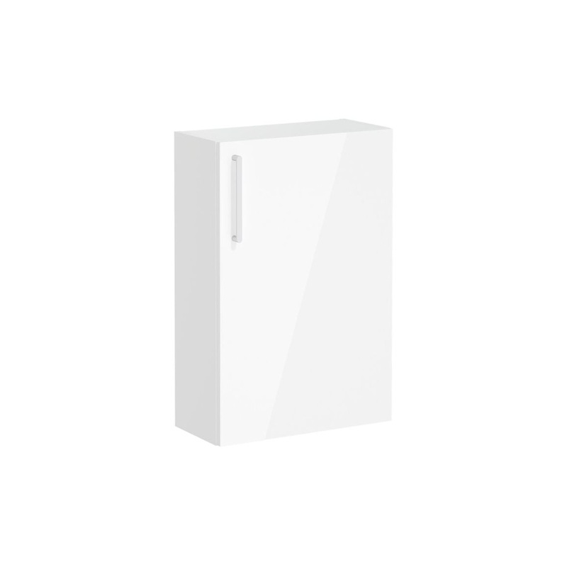 VitrA Root Flat 55cm 1 Door Slim Lower/Base Unit (RH Hinge) – High Gloss White