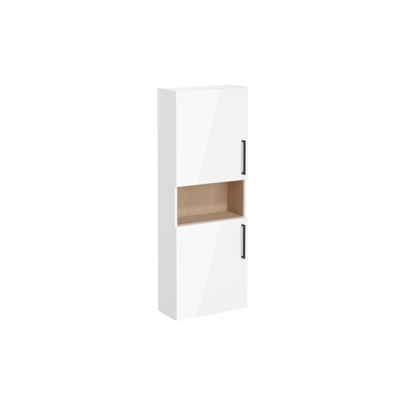 VitrA Root Flat 55cm 2 Door Semi-Tall Unit (LH Hinge) – High Gloss White