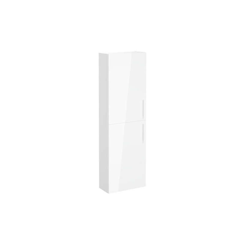 VitrA Root Flat 55cm 2 Door Slim Tall Unit (LH Hinge) – High Gloss White