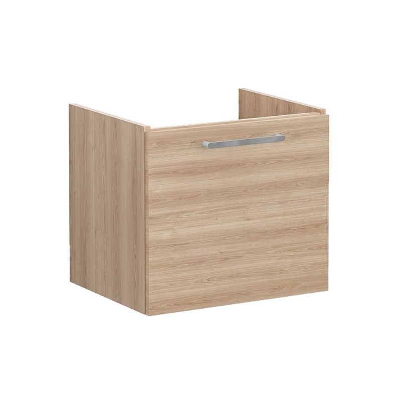VitrA Root Flat 60cm 1 Drawer Washbasin Unit – Natural Oak