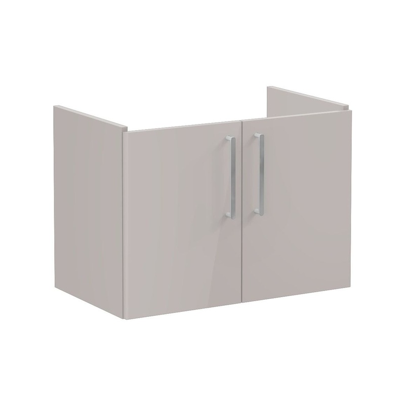 VitrA Root Flat 80cm 2 Door Wall Hung Washbasin Unit – Bright Sahara Beige