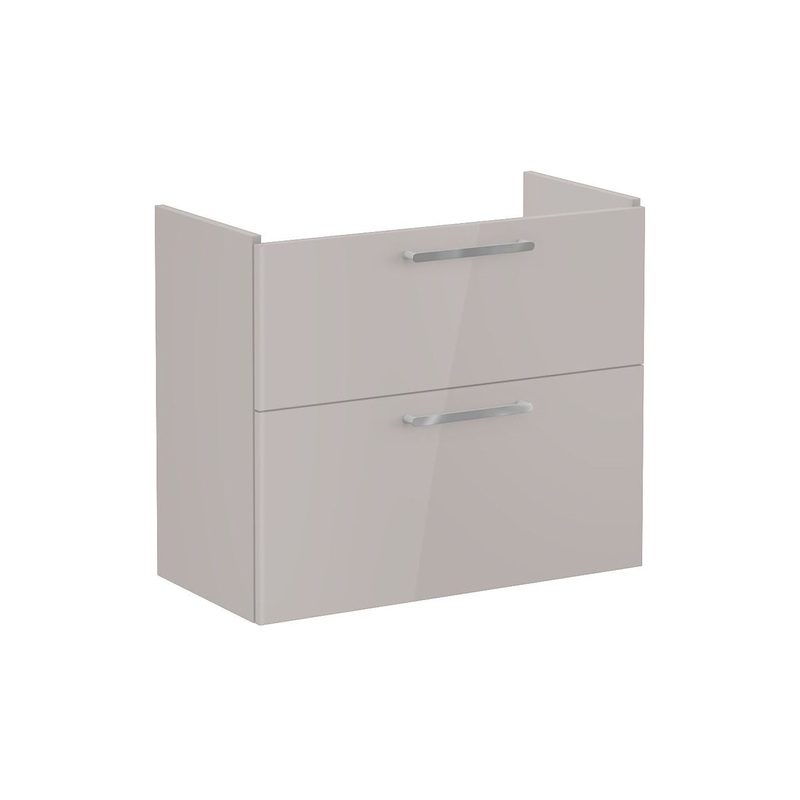 VitrA Root Flat 80cm 2 Drawer Slim Washbasin Unit – Bright Sahara Beige