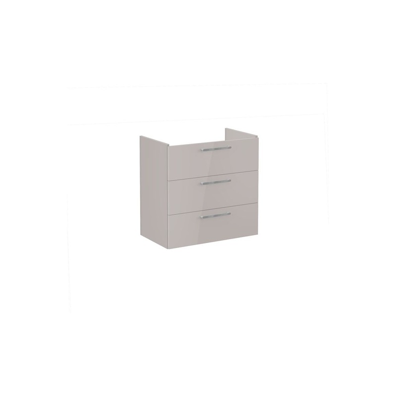 VitrA Root Flat 80cm 3 Drawer Washbasin Unit – Bright Sahara Beige