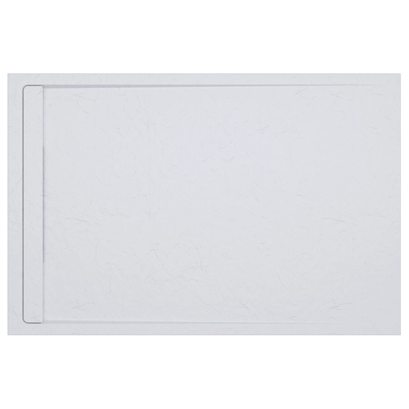 30mm Linear Slate  Rectangular Tray & Waste – White
