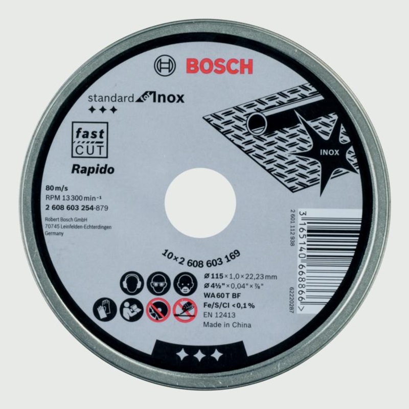 Bosch Metal Cutting Discs|115mm 10 Pack