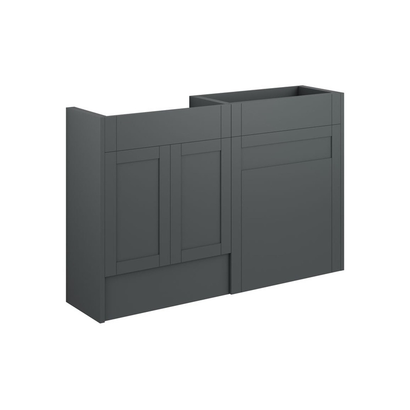 Clarence 1236mm Standard Basin & WC Unit Pack – Matt Graphite Grey