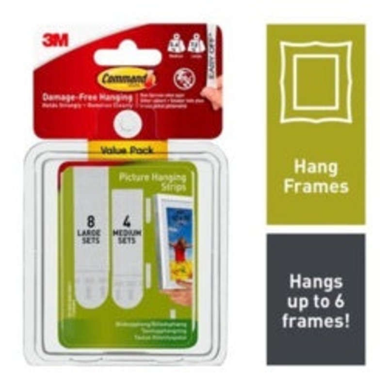 Command Medium and Large Picture Hanging Strips Value Pack