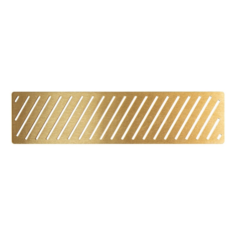 Linear Tray Waste Cover – Brushed Brass