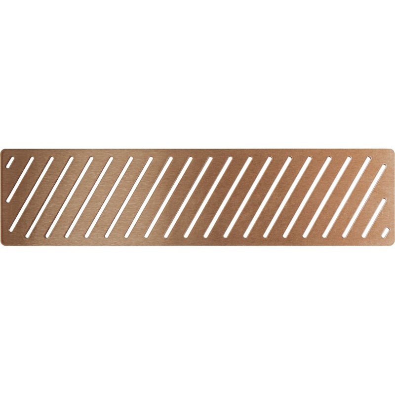 Linear Tray Waste Cover – Brushed Bronze