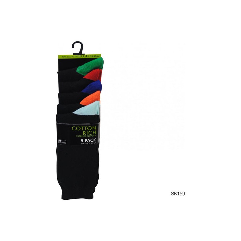 RJM Mens Contrast Heel & Toe Socks