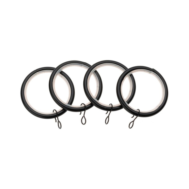 Universal Metal Rings Black  28mm (4 Pack)
