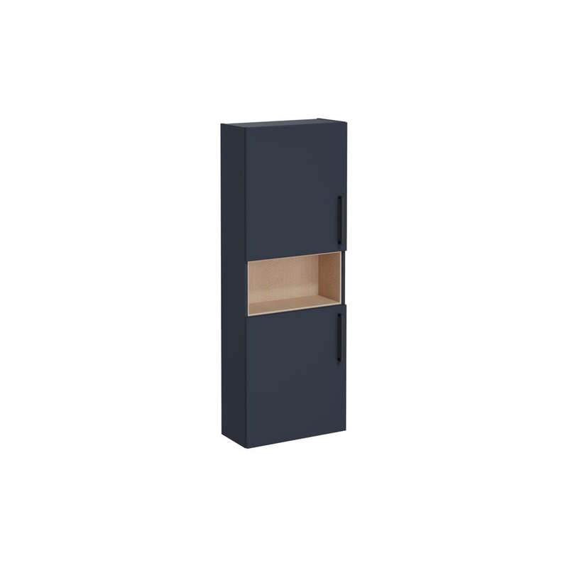 VitrA Root Flat 55cm 2 Door Semi-Tall Unit (LH Hinge) – Matt Dark Blue